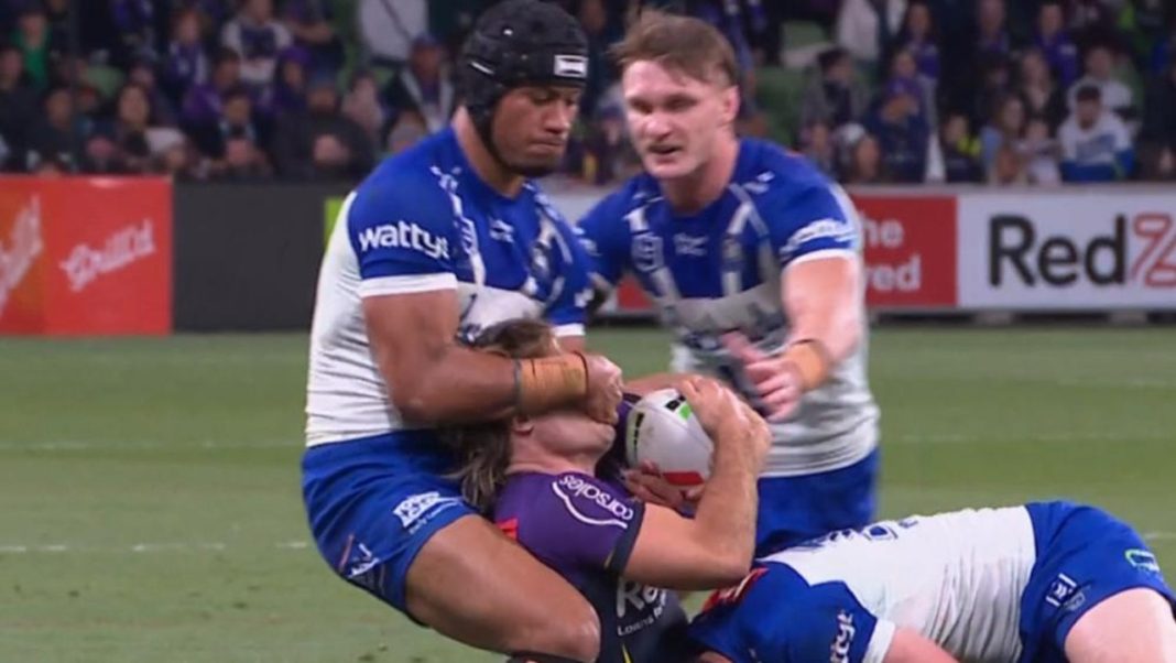 ‘His dad’s a pastor’: Bulldogs players hit back at claims that Stephen Crichton is a grub